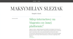 Desktop Screenshot of maksymilian.sleziak.com